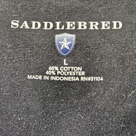 SaddleBred Womens Pullover Purple Size Large Cotton Blend Long Sleeve 1/2 Zip - Picture 6 of 12